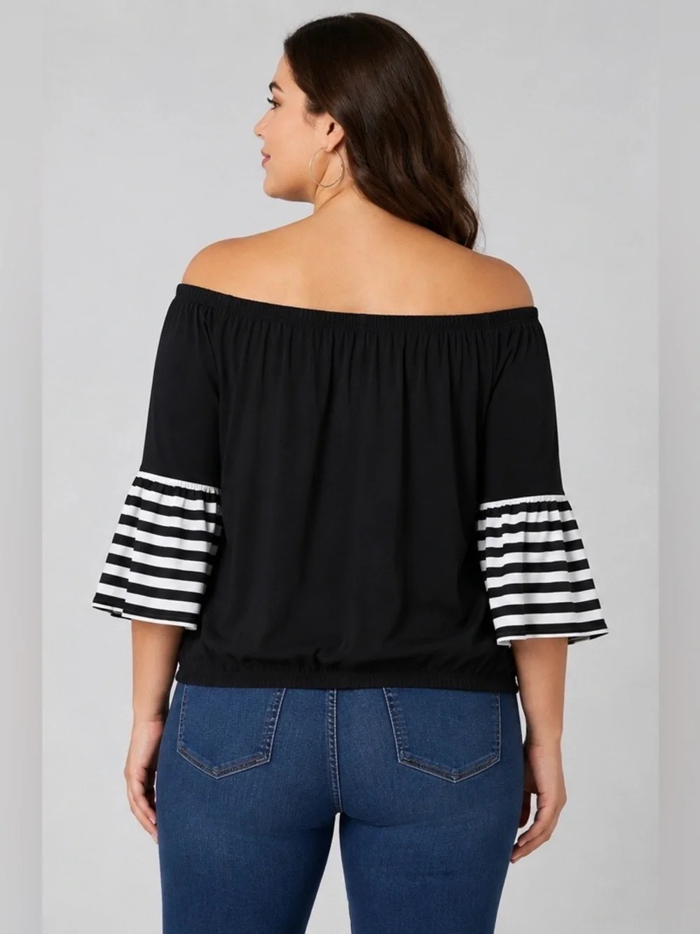 Michael Kors Women's Off-the-Shoulder Bell Sleeve Blouse - Size Large